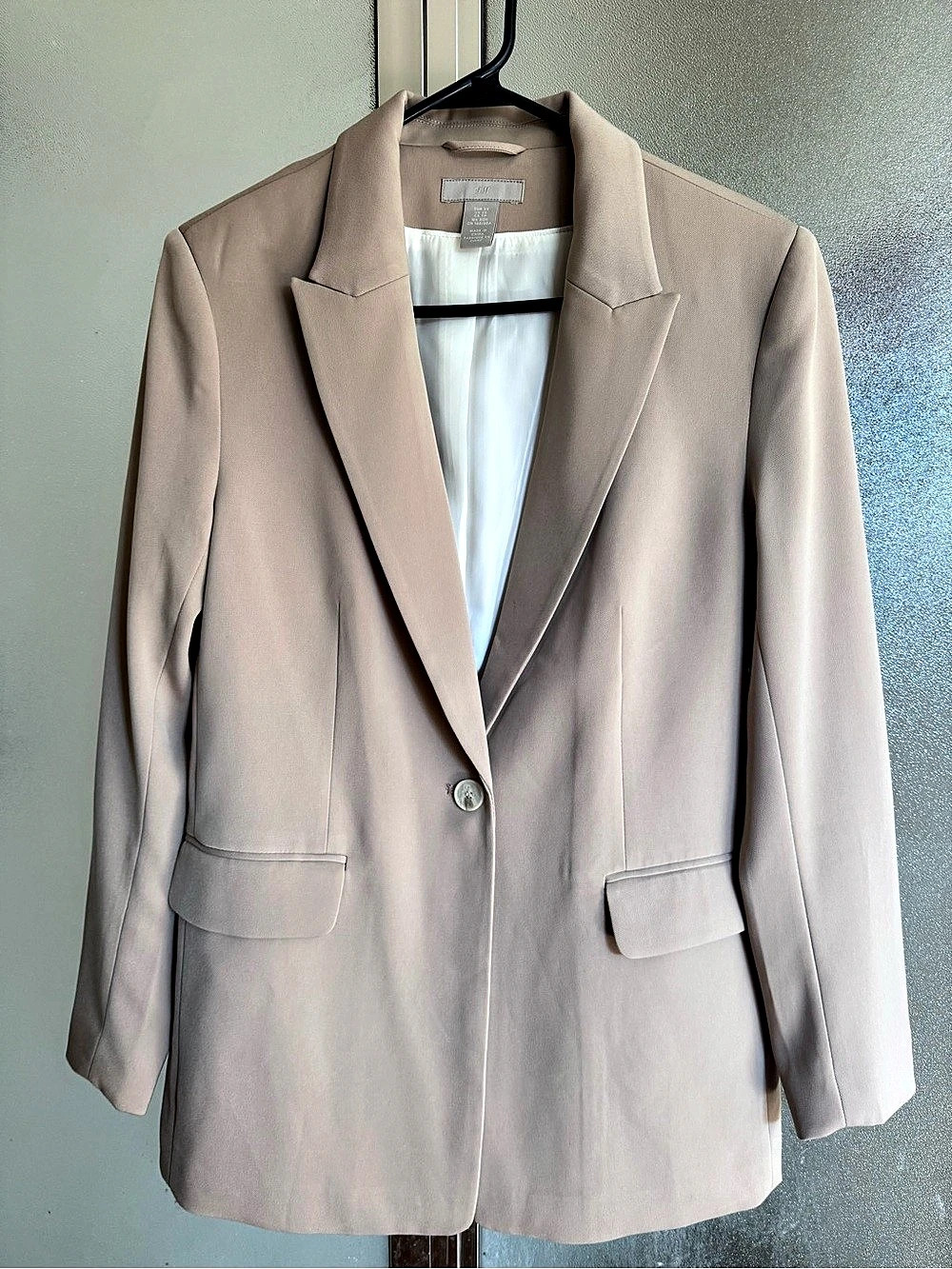 H&M Single-Breasted Women's Blazer in Beige Size XS Like New